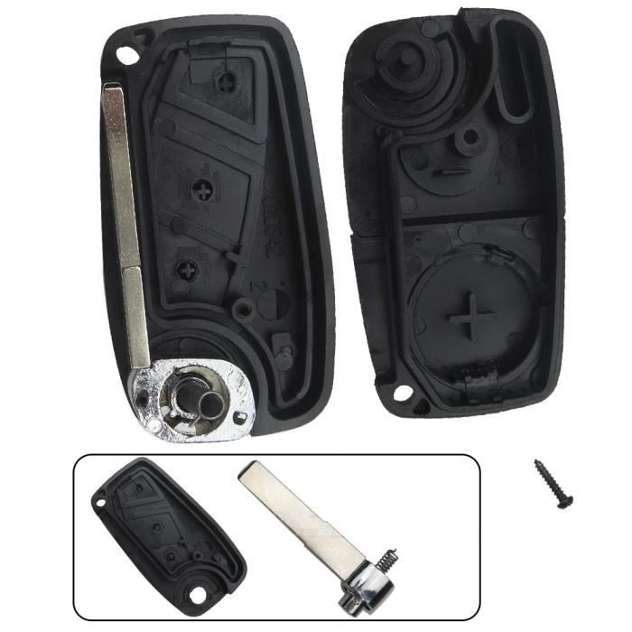 Key Shell for Fiat Panda 2003-2012 Plip Remote Control 3 Buttons with Blade Phonillico®