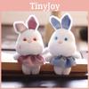 Adorable Small Bunny Plush Toy Cute Rabbit Doll Bag Charm Keychain Accessory Soft Fluffy
