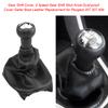 Gear Shift Cover, 5 Speed Gear Shift Stick Knob Dust Proof Cover Gaiter Boot Leather Replacement for Peugeot 207 307 406