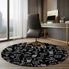 Basketball Printed Round Rug Carpet Chair Rug Area Rug Entryway Doormats,for Office Chair Living Room Bedroom Kitchen Room.