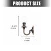 Detailed 1/12 Doll House Wall Lamp Decorative Lighting Metal Frame Crystal Shade Lamp Scene Setting Miniature Furniture