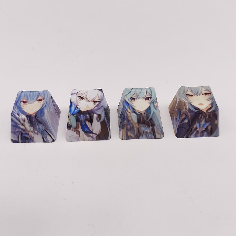 4Keys/Set R4 Keycap Hot Sublimate Key Cap Pbt Anime Cartoon Cute Custom Mechanical Keyboard Cap Decorative  Accessories