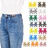 2Pcs Adjustable Jean Button Pins, Bear Shaped Waist Tightener Instant Jean Buttons for Jeans Pants, No Sewing Required