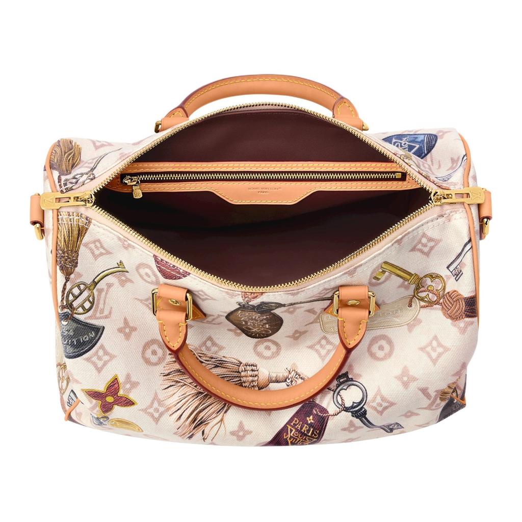 Louis Vuitton Coated Canvas One Shoulder Handbag Women's Beige M29377