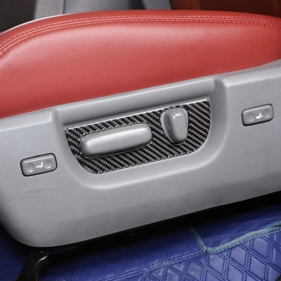 Carbon Fiber Front Seat Adjustment Sticker Trim For Toyota Tundra 2007-2013