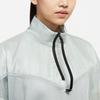 Nike Sportswear Tech Pack Half Zip Stand Collar Mesh Semi Transparent Woven Loose Jacket Women Jacket Limestone CZ9788-019