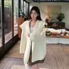 Autumn Winter Loose Knitted Women Cardigan Sweater Jacket Korean Style Casual Office Twist Long Sleeve Coats Fashion Elegant Simple Jackets Clothing
