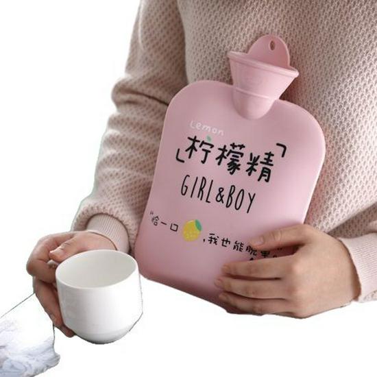 PVC Cartoon Plush Hot Water Bottle - Removable, Washable, Explosion-Proof Hand and Foot Warmer