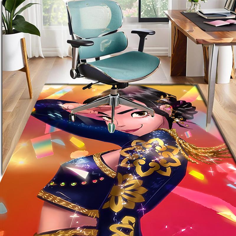 KPop Demon Hunters Pattern Rug, Indoor/Outdoor Mat, for Picnic, Gameroom, Bedroom, Office, Living Room, Home Decor Carpet, Birthday Gift
