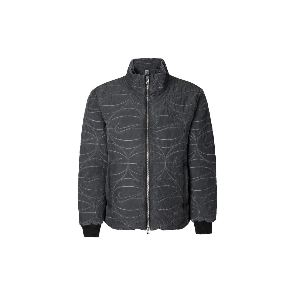 Nike Solid Color Stand Collar Zip-Up Warm Casual Jacket Men Jacket Black FB7102-010