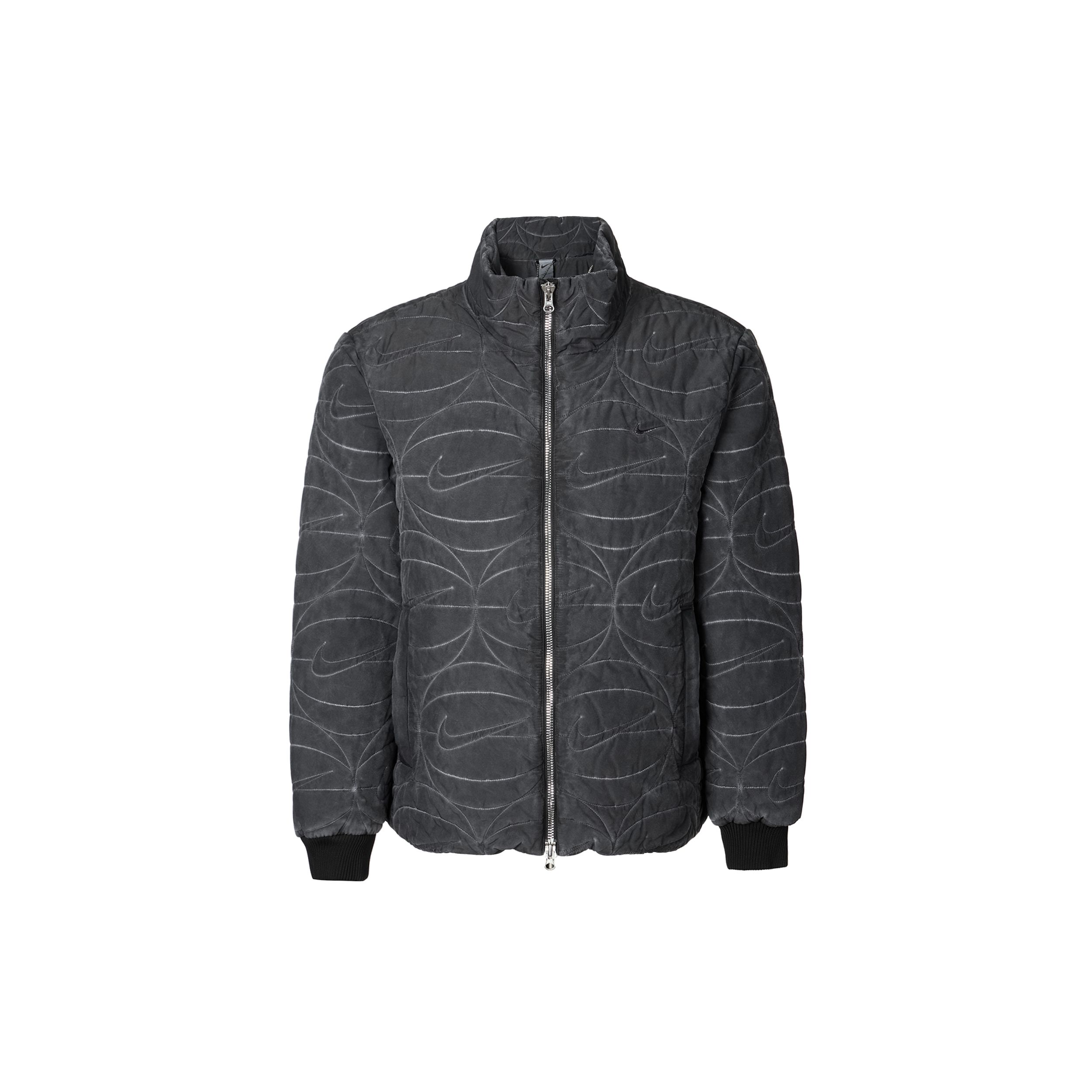 

Nike Однотонная теплая повседневная куртка с воротником-стойкой на молнии, мужская куртка черного цвета FB7102-010 S