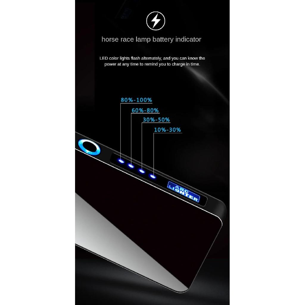 Hot Boutique Creative Portable Windproof USB Strong Pulse Double Arc Lighter Rechargeable Touch Sensor Fashion Ignition Tool