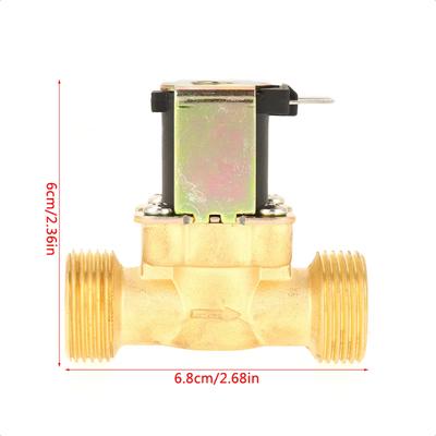 1pc DC12V G3/4 Normal Closed Brass  Solenoid Valve  Water