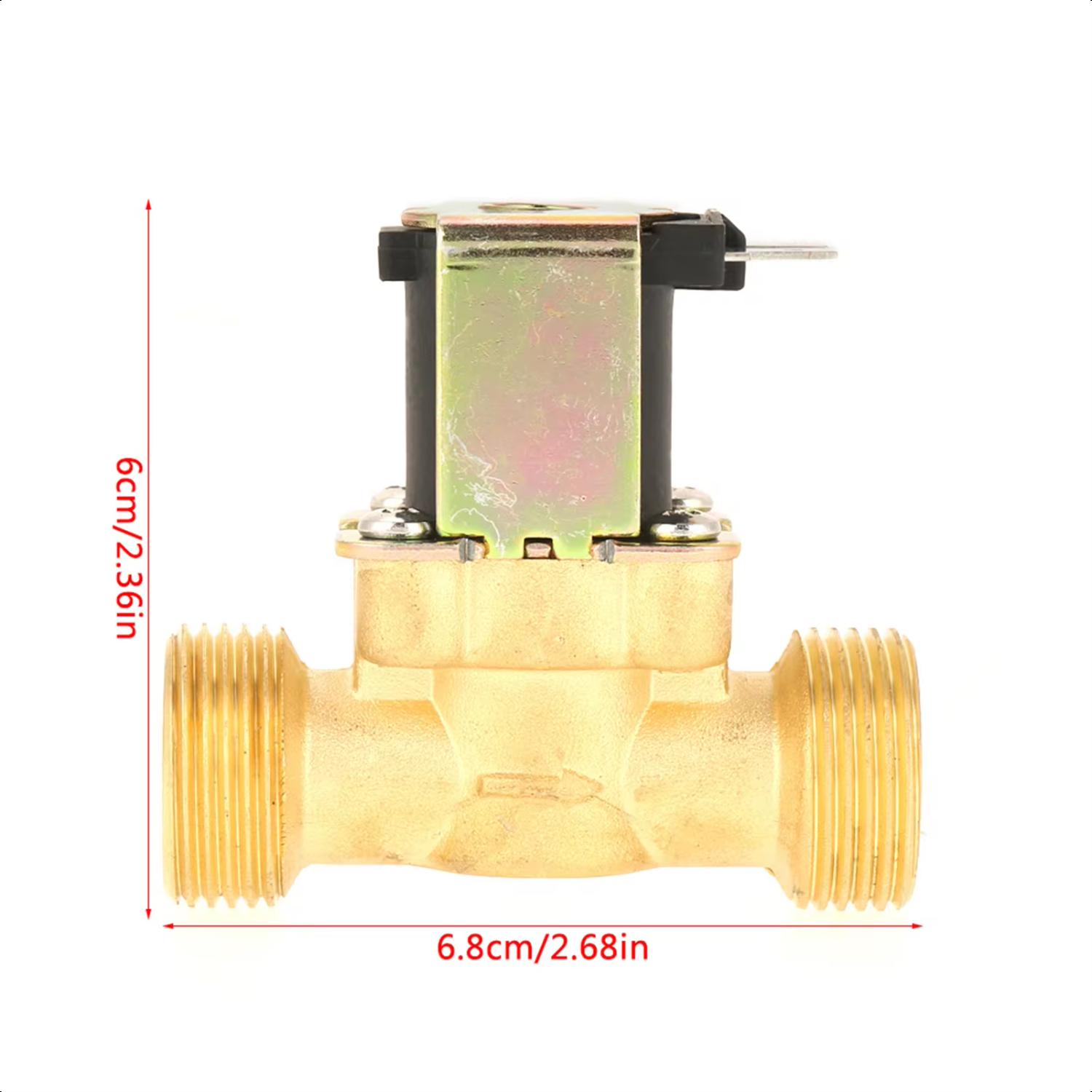 

1 шт. DC12V G3/4 нормально закритий латунний електромагнітний клапан води 12V