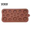 Button Shape Baking Mold Silicone Mold, Food Grade Non Stick Chocolate Candy Making Casting Multi Cavity Dessert Tray, Flexible Easy Release