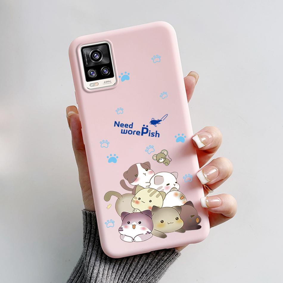 For Vivo V20 2021 Case V2040 Cute Cat Bear Frog Cover Soft Silicone Slim Phone Case For Vivo V20 V 20 VivoV20 V2025 V2024 Bags