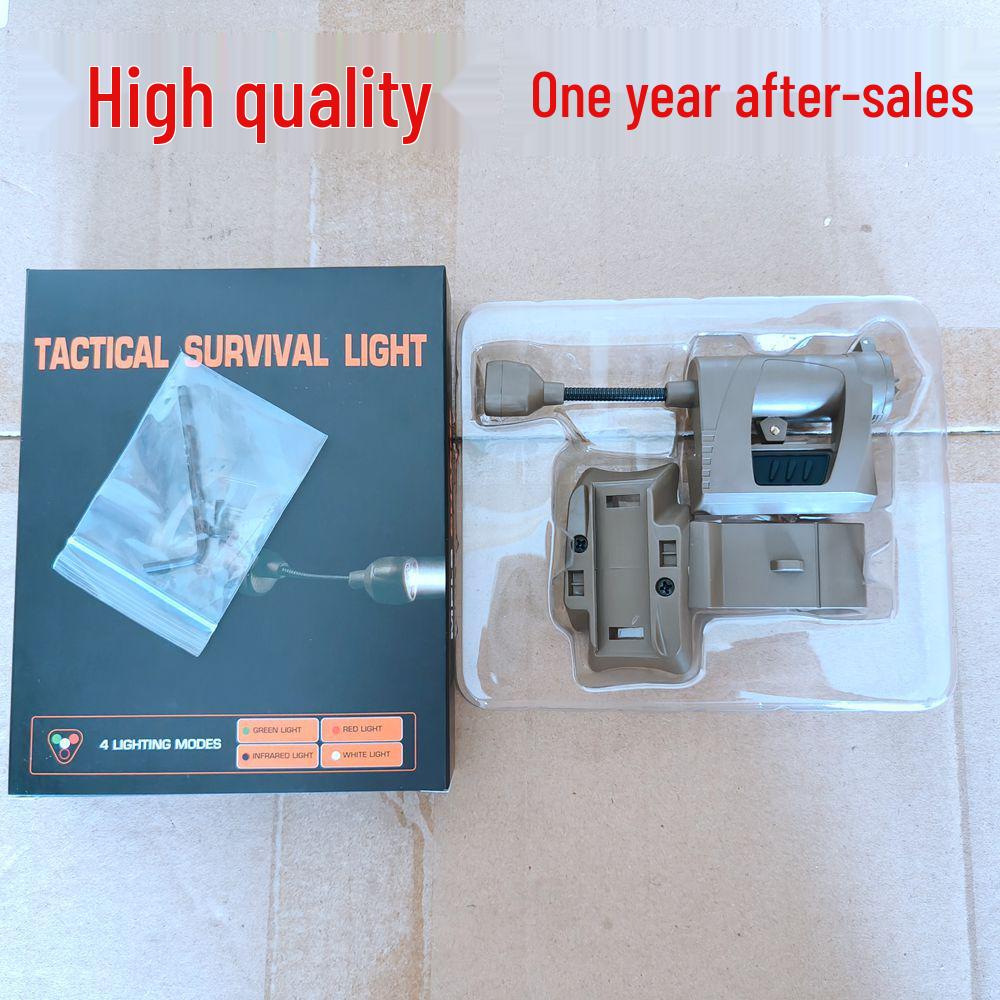 

Тактичний шоломний сигнальний ліхтар, чотириколірний ліхтар MPLS Snake з адаптером CHARGE, для шолома FAST та IR IFF. пісочний