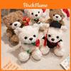 Couple Bears Plush Toy With Rose Flowers For Romantic Gift And Kids