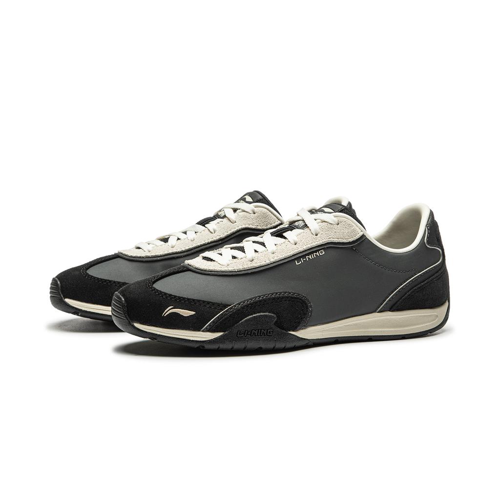 Li Ning Slip Resistant, Abrasion Resistant, Lightweight Low Top Casual Shoes Women's Gray Black AGCW368-3