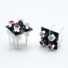 1Pcs 2/4/6Holes Stereo Audio Jack High Quality Golden Connector 90/180 Degree Sealed Av Audio Female Input Socket