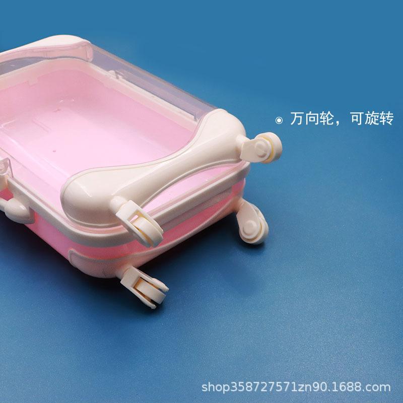 Simulation Cartoon Mini Suitcase Children Play House Trolley Case Storage Box Suitcase Small Toy Girl