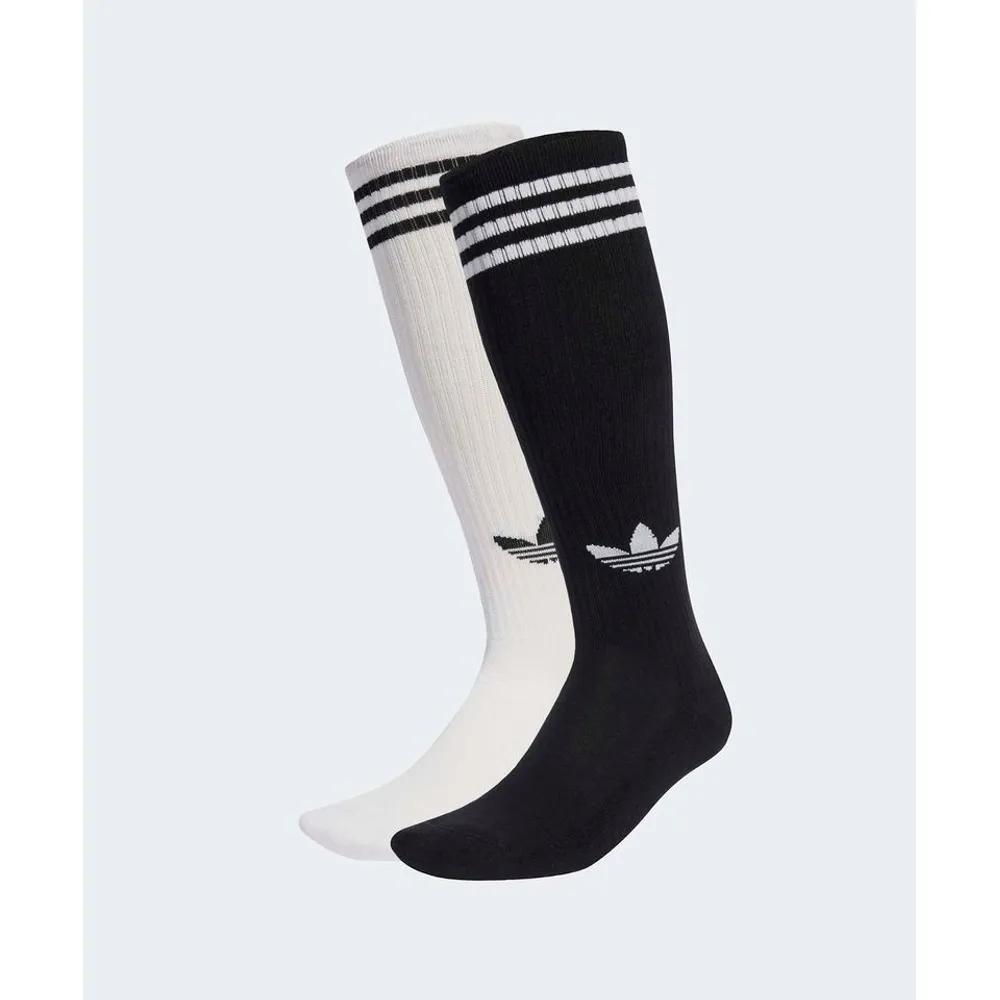 adidas 3-Stripe Knee Socks 2P - White:Black JV7413 157308
