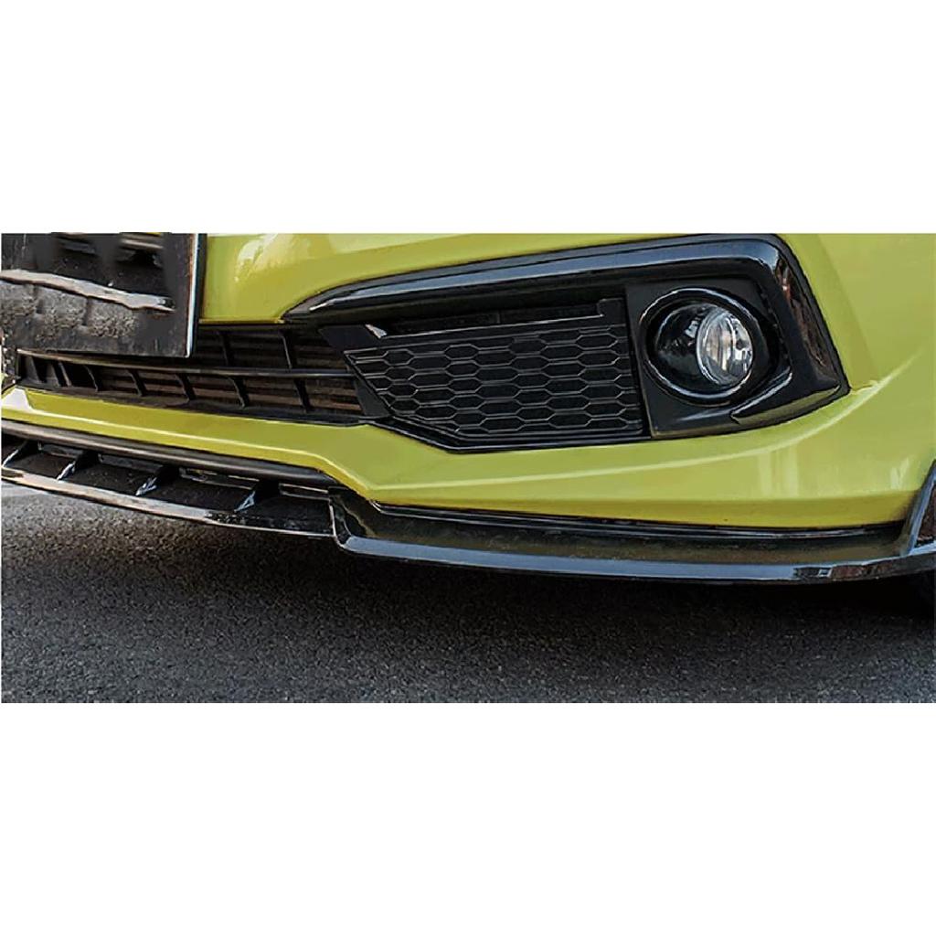 Car Accessories fit for Honda Civic Sedan 10th Gen 2016-2020 ABS Glossy Black Front Fog Light Lamp Cover Trim 2Pcs