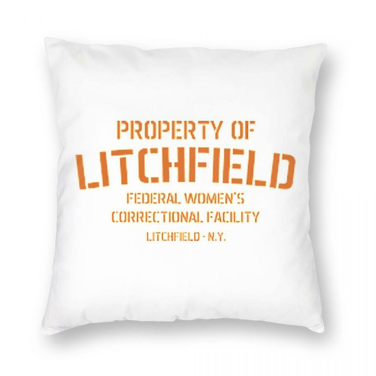 Property Of Litchfield Orange Is The New Black Pillowcase Polyester Linen Velvet Printed Zip Decor Pillow Sofa Seater Cushion 30x30cm
