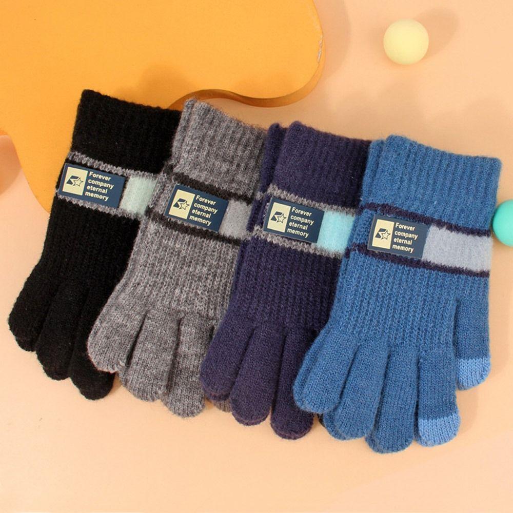 7-11Years Old Touchscreen Kids Winter Gloves Warm Baby Gloves Cute Knitted Gloves  Toddler