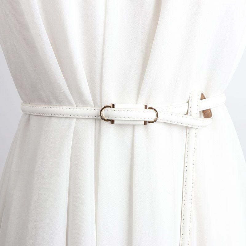 Soft Knotted Stylish Leather Belt For Women Featuring A Fashionable Minimalist Design In Colors Classic