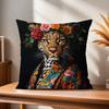 Comfortable Soft Fashion Pillow Case Wreath for Leopard Sofa Living Room Home Office Decor Portrait Goat With Europe and Protect