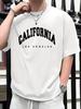 Summer New Men's California Printed T-shirt For Men Short Sleeve O-neck Tees Casual Loose High-quality Oversized Unisex Tops