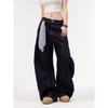 Damen Jeans 2025 Herbst/Winter Retro Locker Weites Bein mit Taschen Design