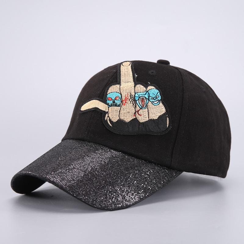 

Spot baseball cap, Halloween atmosphere funny expression hat, personalized skull cap adjustable