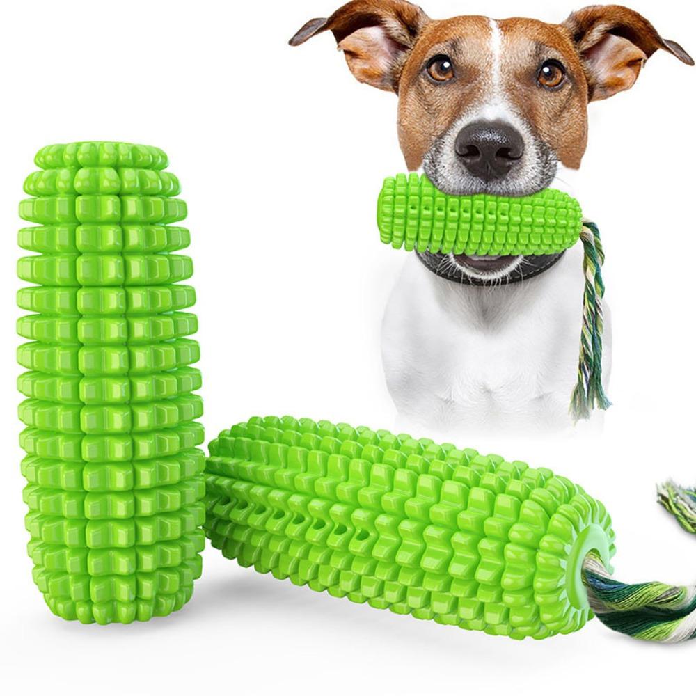 Dog toys, pet supplies, acoustic corn dog toys. Cotton rope, grinding rod