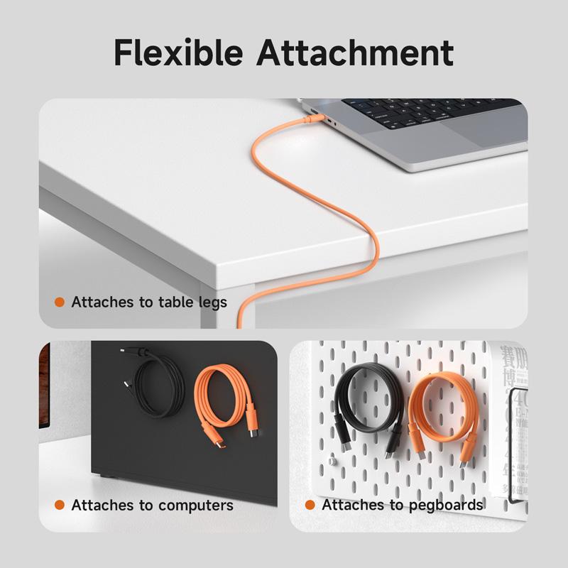 Hagibis Magnetic USB C Cable Coiled C to C Cable 240W Fast Charging Type C Charger Cord Wedge Plug for Carplay iPhone 16/17 Pro