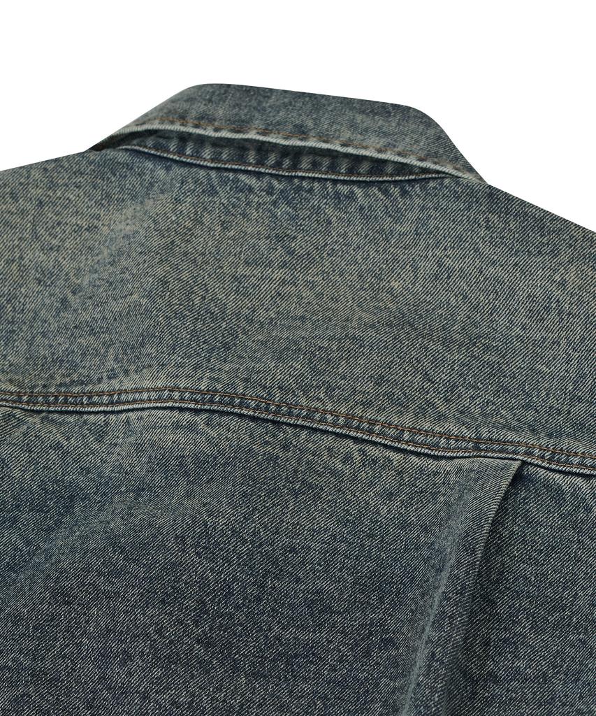 Standarderror 87-Stan120 [Newtro] Solid Washed Holder Denim Jacket Vintage Yellow