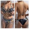 Körperkette Funkelnde Strasssteine Rock Ärmellose Crop Tops Mode Bikini Körper Schmuck Festival Party für Damen und Mädchen