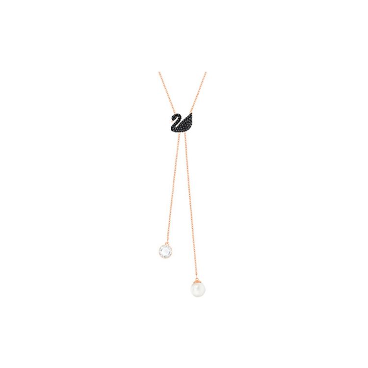 

Swarovski Iconic Swan Y-Shaped Necklace Women necklace Black 5351806 Box+Shopping Bag