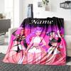 Customizable KPop Demon Hunters4 Throw Blanket – Personalized Name, All-Season Cozy Snug Blanket, Machine Washable, Personalized Blanket