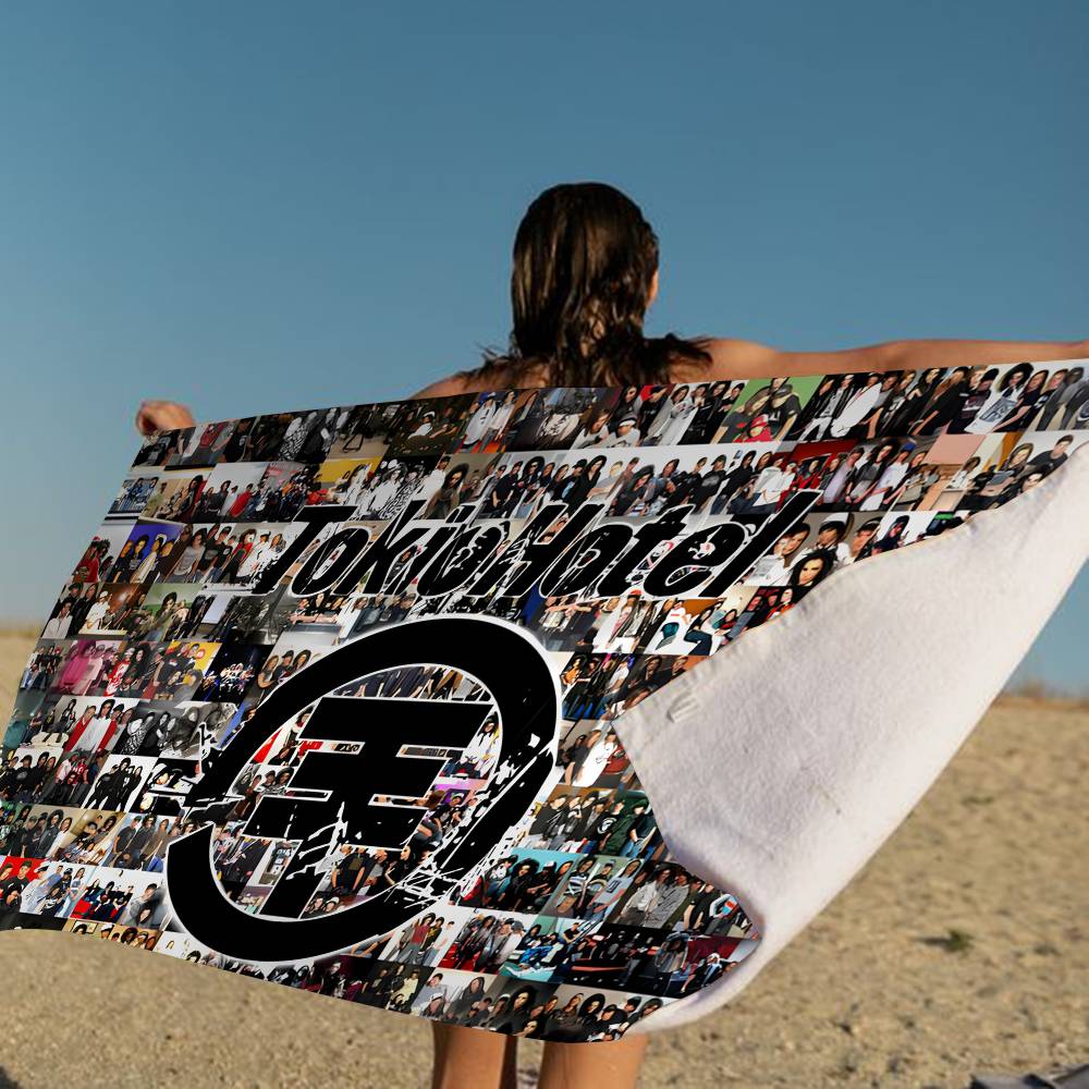 Tokio Hotel Band Beach Towel Colorful Bath Towels For Girl Microfiber Quick Dry Custom Sand Free Beach Yoga Spa Gym Pool
