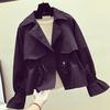 Giacca a vento da donna con colletto rovesciato Cappotto Capospalla Cappotto Monocolore Trench Top aderenti Cappotto