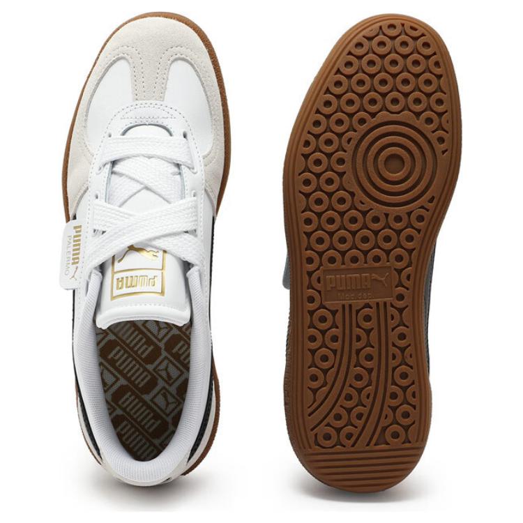 New PUMA Palermo Anti Slip Wear Resistant Low Top Skateboard Shoes Women's White Black Gray 402109-01