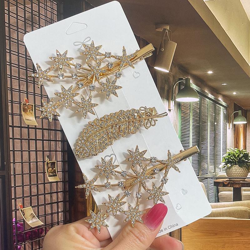 Pearl Hair Clip For Women Korean Hairpins Girl Geometric Crystal Hair Barrettes Fashion New Hairgrip Headwear Hair Accessories