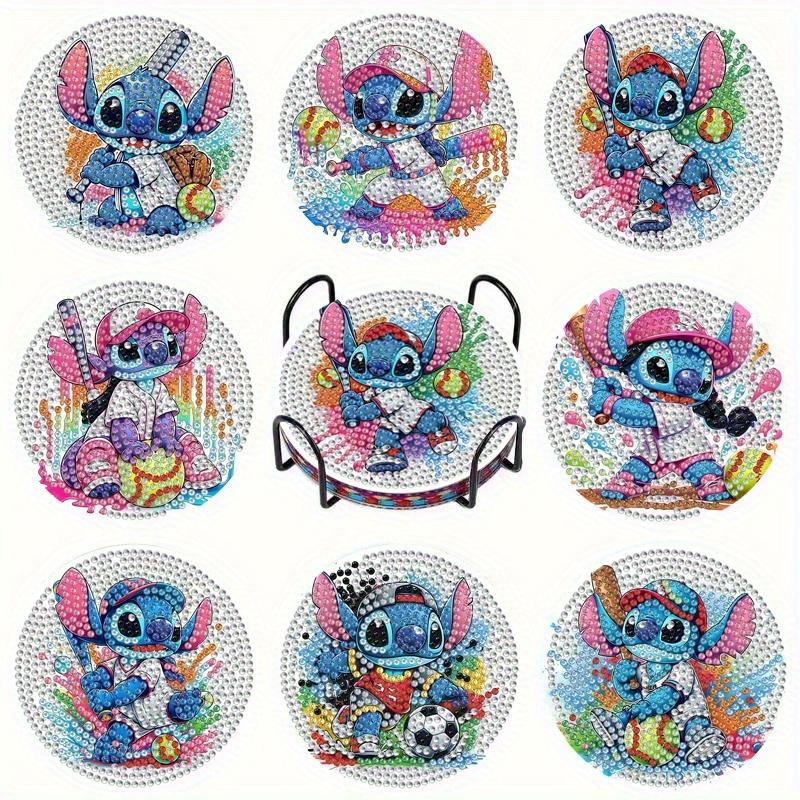 

8pc/sets Sports Series Scrooge Diamond Painting Coasters DIY Diamond Art Coasters 5D Full Drill Diamond Coasters Acrylic Round Cup