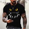 Funny Cartoon Expression Face 3D Print Men's Short Sleeve Men's T-shirt Casual Crew Neck T Shirt Tops Tees Fashion  Men Clothing