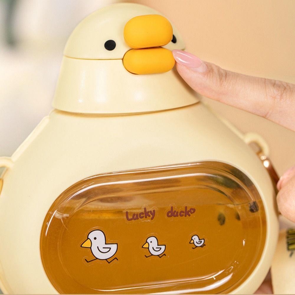 Carried with Straps Cute Duck Bottle Duck Shape Large-Capacity Big Belly Cup  Camping