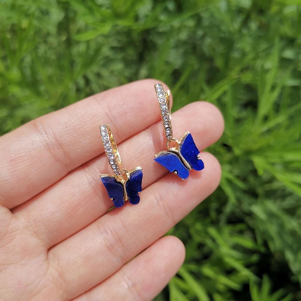 Alloy Butterfly Elegant Earrings Trendy Multicolor Fashion Jewelry For Women