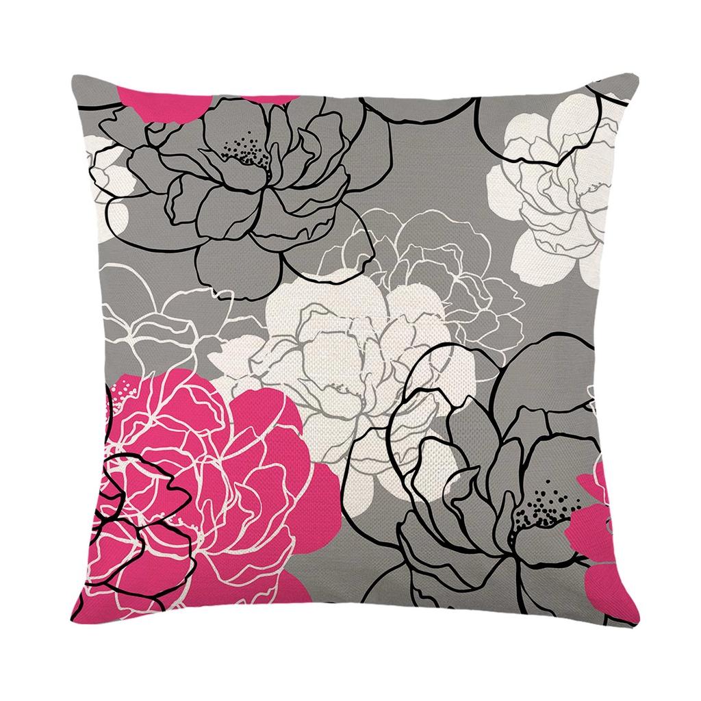 Elegant Waterproof Flower Printed Cushion Cover With Oilproof And Dustproof Features For Stylish Home Decor