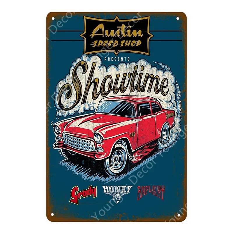 Amerikanischer Oldtimer Truck Vintage Poster Metallschilder Blechplakette Für Pub Bar Club Garage Heimdekor Wandkunst Malerei YJ123